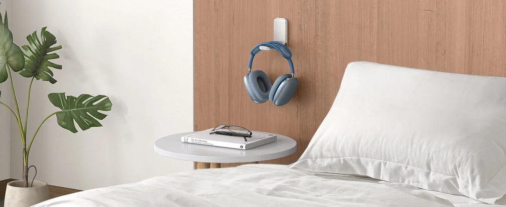 Computer Game Accessories Suitable Small Hanging Headphone Stand Foldable Hook Mount  For School Dormitory Home Office Black