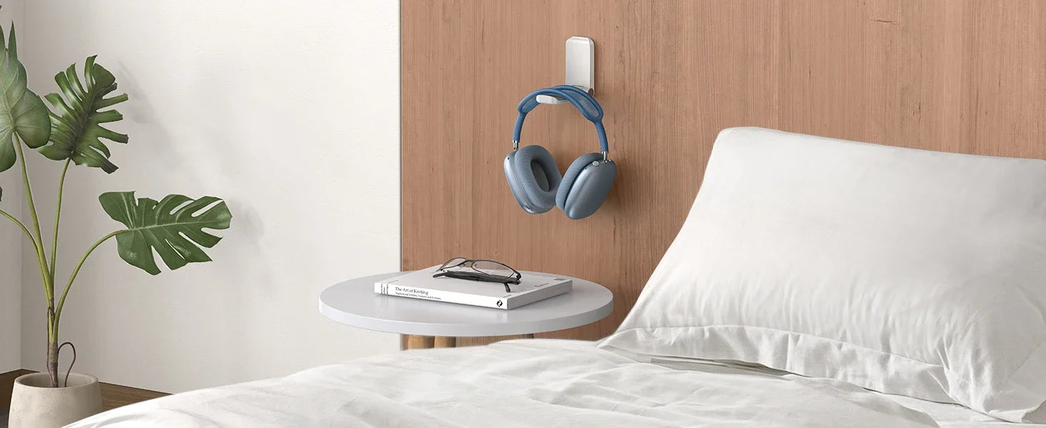 Computer Game Accessories Suitable Small Hanging Headphone Stand Foldable Hook Mount  For School Dormitory Home Office Black
